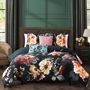 Bebejan Botanical Birds 100% Cotton 5-Piece Reversible Comforter Set - 1 of 4