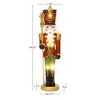LuxenHome Lighted Nutcracker Soldier with Scepter, Battery Operated Christmas Decoration - 4 of 4