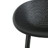 PAGED Outdoor Dining Chairs Set of 2 Stylish Patio Chairs with Matte Crackle Finish for Backyard, Garden - 3 of 4