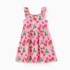 PATPAT 3pk Multipack Girl Toddler Dresses Sleeveless Strawberry Pineapple Fruits Polka Dots Casual Ruffle Cute Dresses - 4 of 4