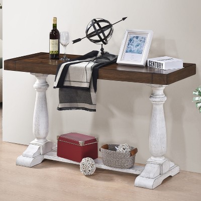 NicBex Modern Elegant Console Table with Roman Column Legs,Rustic Wooden Entryway Table Foyer Tables for Entryway,Hallway,Living Room