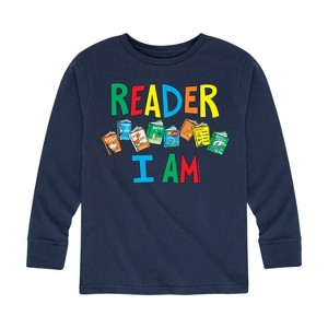 Boys' - Dr. Seuss - The Cat In The Hat Book Cover Reader I Am Long Sleeve Graphic T-Shirt - 1 of 4