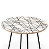 Deny Designs Gabriela Fuente Architecture Side Round Table Black: Modern Stain-Resistant, Wood Composite Top, Steel Frame - 2 of 4