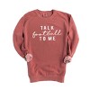 Simply Sage Market Talk Football To Me Garment Dyed Sweatshirt - 3 of 4