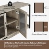 Farmhouse TV Stand for 75/80 inch TV, Entertainment Center with Storage Cabinet, Industrial TV Console Cabinet with Mesh Doors - 4 of 4