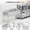 winado 3 Compartment 304 Stainless Steel Bar Sink With Double Drainboard - 3 of 4