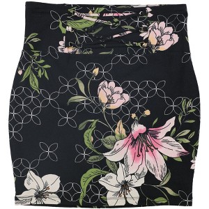 GUESS Womens Lace up Floral Mini Skirt - 1 of 2