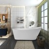 51 in.Acrylic Freestanding Bathtub Contemporary Soaking Tub Fiberglass Flatbottom Modern Stand Alone - 2 of 4