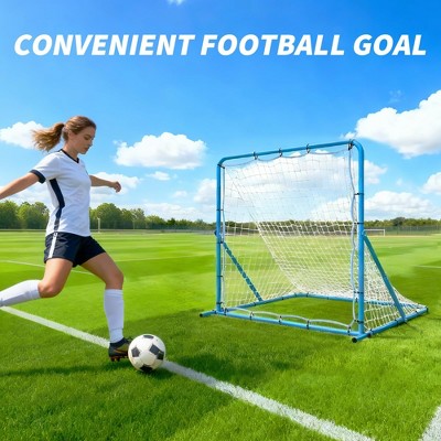 Dual-Mode Soccer Goal and Rebounder Net, Durable Frame and Passing Practice, Adjustable Angle for Skill Training, Ideal Soccer Training Equipment