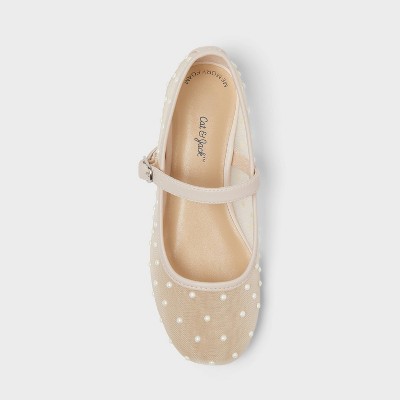 Kids' Noelle Pearl Mary Jane Flats - Cat & Jack