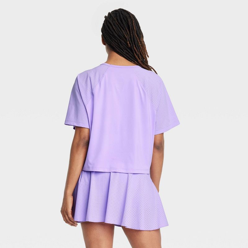 Women's Mesh Boxy Short Sleeve Shirt - All In Motion™, 4 of 6
