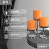 3x3 Pillar Candles Set of 3 - Rustic Unscented No Drip Orange Candles for Home Decor, Parties, Centerpieces - 4 of 4