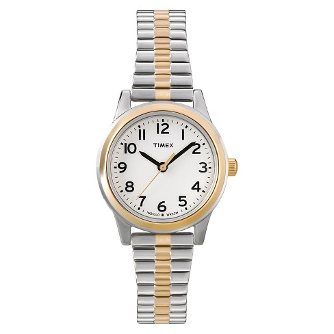 Women s Timex Expansion Band Watch Light Silver T2n0689j Target