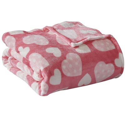 Kate Aurora Valentine's Day Pink Polka Dot Hearts Ultra Soft & Plush ...