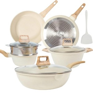 SUGIFT Nonstick Pots and Pans Set, 10 Pcs Induction Kitchen Cookware Sets - 1 of 4