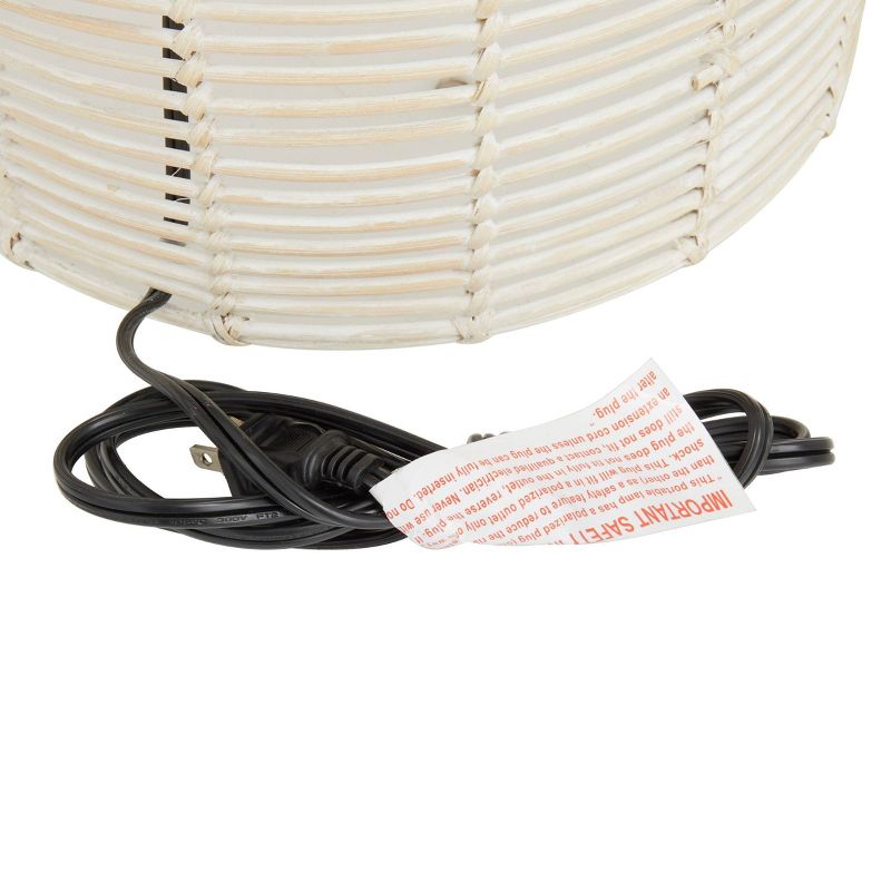 Coastal Rattan Table Lamp with Drum Shade Beige - Olivia &#38; May, 4 of 8