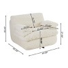 Corduroy Swivel Chair with Memory Foam for Living Room, Oversized Lounge Chair for Reading or Gaming, Fabric Floor Swivel Chair-Koiai - 4 of 4