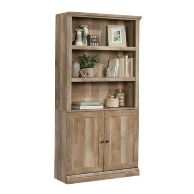 Lintel Oak 5-Shelf Adjustable Bookcase with Doors