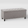 Boston Tufted Fabric Storage Ottoman - CorLiving - 3 of 4