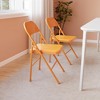 Folding Chairs 2/4 Pack, Foldable Chairs with Metal Frame Hold Up to 350 Pounds - 2 of 4