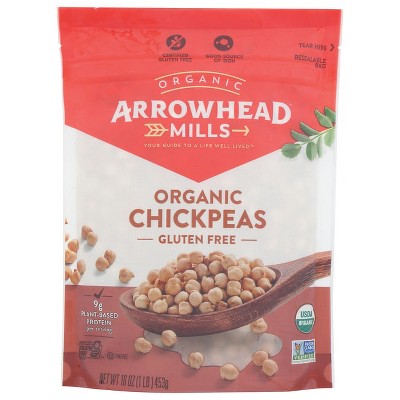 Arrowhead Mills Organic Chickpeas 16 Oz Pkg : Target