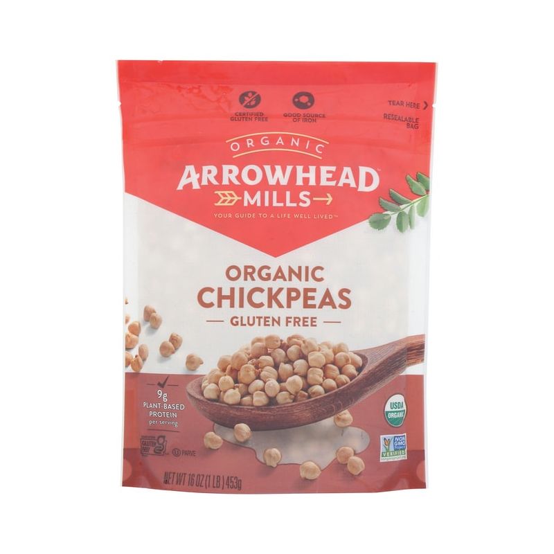 Arrowhead Mills Organic Chickpeas 16 oz Pkg, 1 of 3
