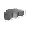 Meridian Furniture,Hexagon Brushed Chrome Coffee Table - 3 of 4