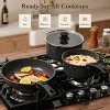 BRINJOY 15-Piece Nonstick Cookware Set with Removable Handles - Oven-Safe, Induction Compatible, Space-Saving Stackable Design (Black) - 4 of 4