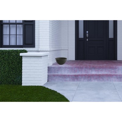 Delano 16-Inch Round Bronze Plastic Planter