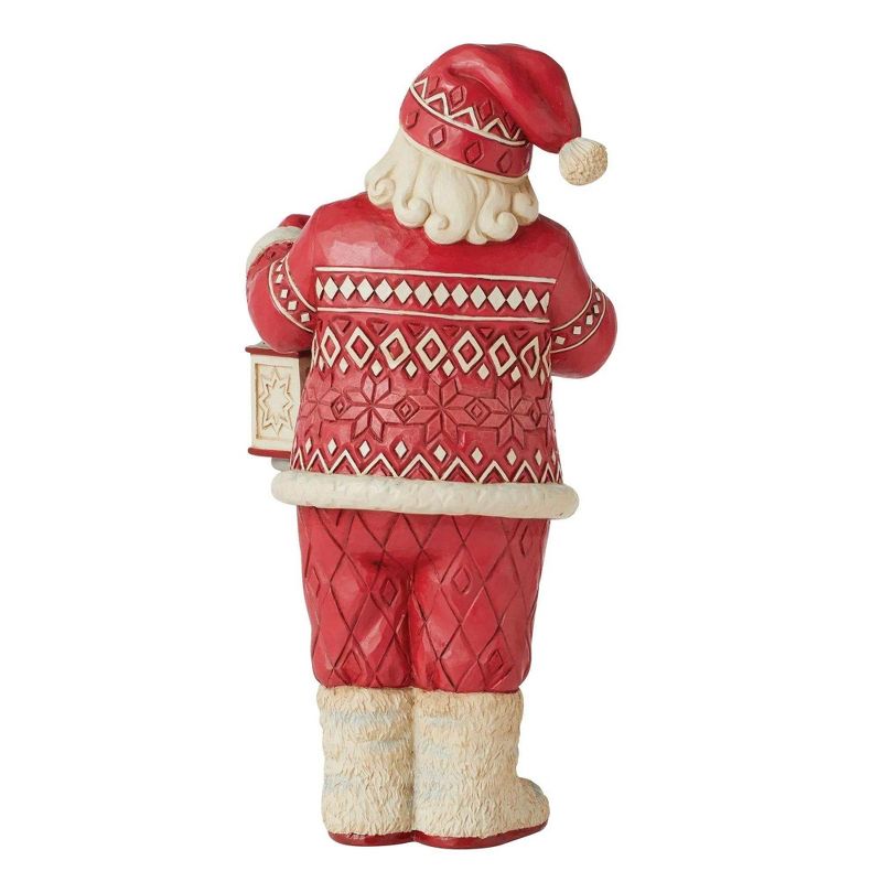 Jim Shore 10.0 Inch Bundled Up For Cozy Christmas Nordic Jolly Santa Santa Figurines, 3 of 4