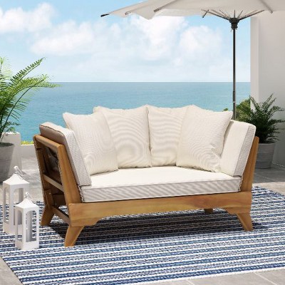 Patio Sofas, Outdoor Arm Sofa, Daybed, All-Weather Sofa with Cushions & Lumbar Pillows, for Patio, Balcony, Backyard, Deck -Christopher Knight Home