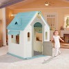 Kids Cottage Playhouse with Magnetic Dartboard,Basketball Hoop,Ring Toss & Soccer Goal - 2 of 4