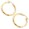 Pompeii3 14k Yellow Gold 3mm Designer Hoops Women's Earrings 1 1/2" Tall 1.5grams - 2 of 4