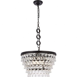 Elegant Lighting Nordic 5 - Light Pendant in  Black - 1 of 3