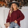 Women's Pumpkin Spice Color Textured Knit Sweater-Cupshe - 4 of 4