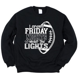 Simply Sage Market Women's Graphic Sweatshirt I Spend Friday Nights Under The Lights - 1 of 4