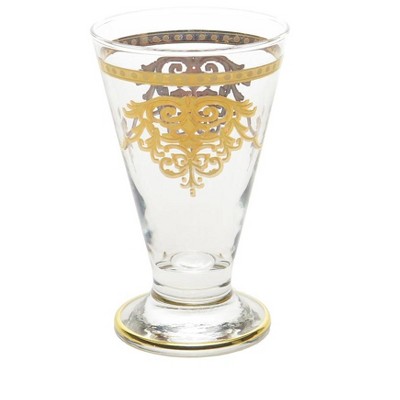 Classic Touch Set of 6 Tumblers with Gold Design