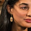 Ross-Simons Red Enamel and 18kt Gold Over Sterling Snake Drop Earrings - 2 of 3