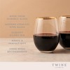 Twine Gilded Wine Glasses, Gold Rimmed, Set of 2 - 2 of 4