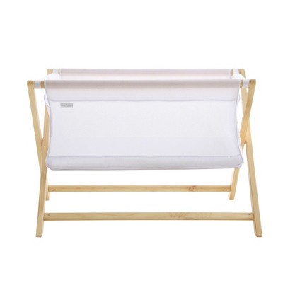 BreathableBaby Breathable Mesh Portable Sleeper, Beech & White, From Bedside to Travel