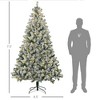 FURNIinspire Artificial Trees Artificial Christmas Tree With Snow Flocked Branches For Home, Office, Christmas Decor, Green, 54.8"*54.8"*88.5" - 3 of 4