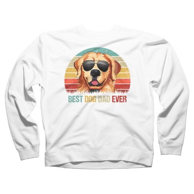 Adult Design By Humans Best Dog Dad Ever Golden Retriever By LuckyCharm99 Sweatshirt