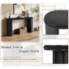 Lyngins Vintage Beaded Console Table with Reversible Curved Column Legs, Real Wood Veneer Entryway Table, Accent Sofa Table for Living Room, Hallway - 2 of 4