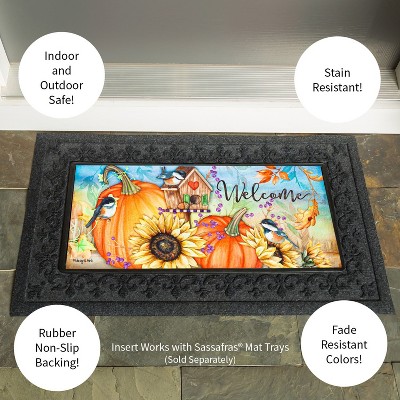 Autumn Greetings Fall Outdoor Rubber Welcome Mat