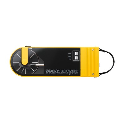 Yellow Portable Bluetooth Turntable with USB Connection