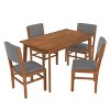 PAGED 31.5" Dining Table Round Kitchen Table with Black Metal Legs, Modern Living Room Table for 2/4 Person - 4 of 4