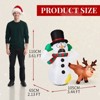 Angel Sar 3.5FT Inflatable Snowman & Reindeer Christmas Decoration, LED Lighted Blow Up Yard Decor with Playful Design, Outdoor Indoor Holiday Display - 3 of 4