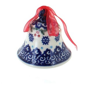 Blue Rose Polish Pottery 30 Vena Small Bell - 1 of 1