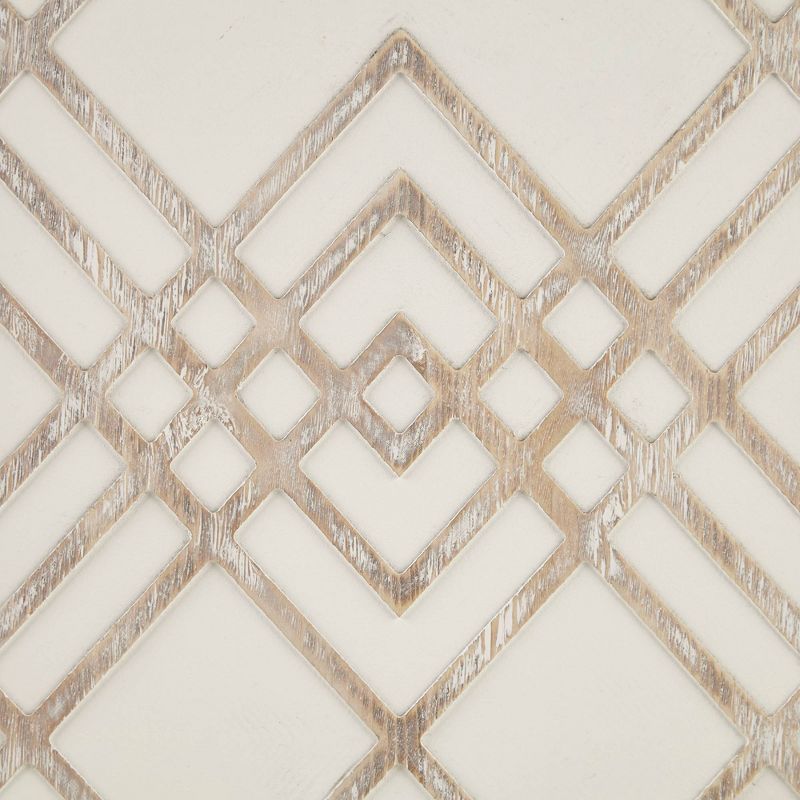 Exton Geo Carved Decorative Wall Wood Panel Natural/White - Madison Park, 3 of 8