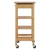 Oceanstar Bamboo Kitchen Trolley - 2 of 4